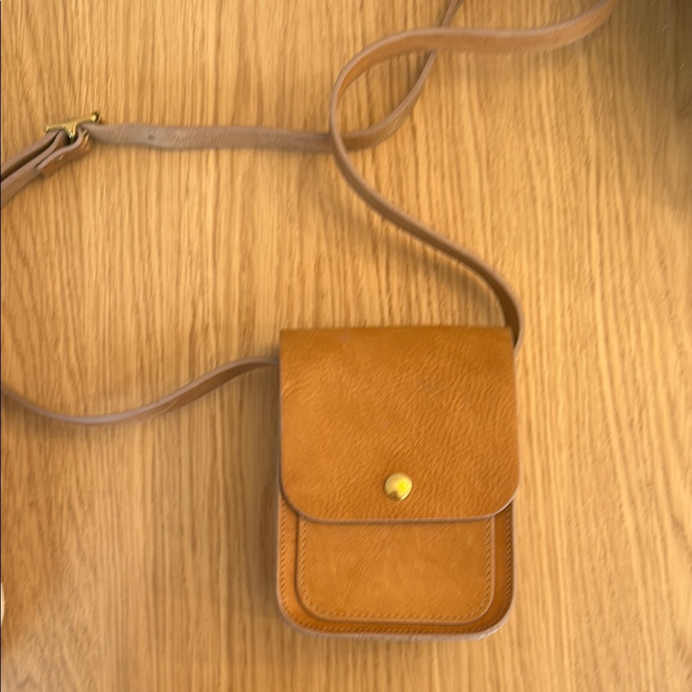 Tan Leather Crossbody Bag